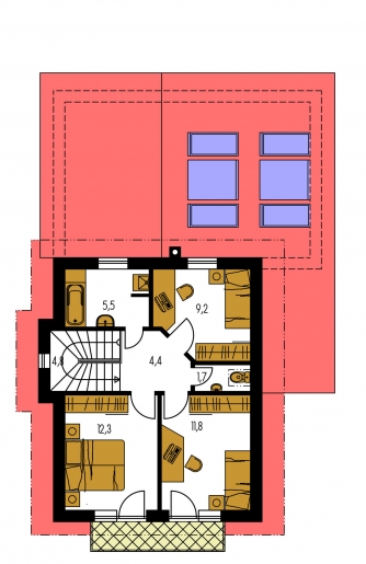 Floor plan of second floor - TREND 267